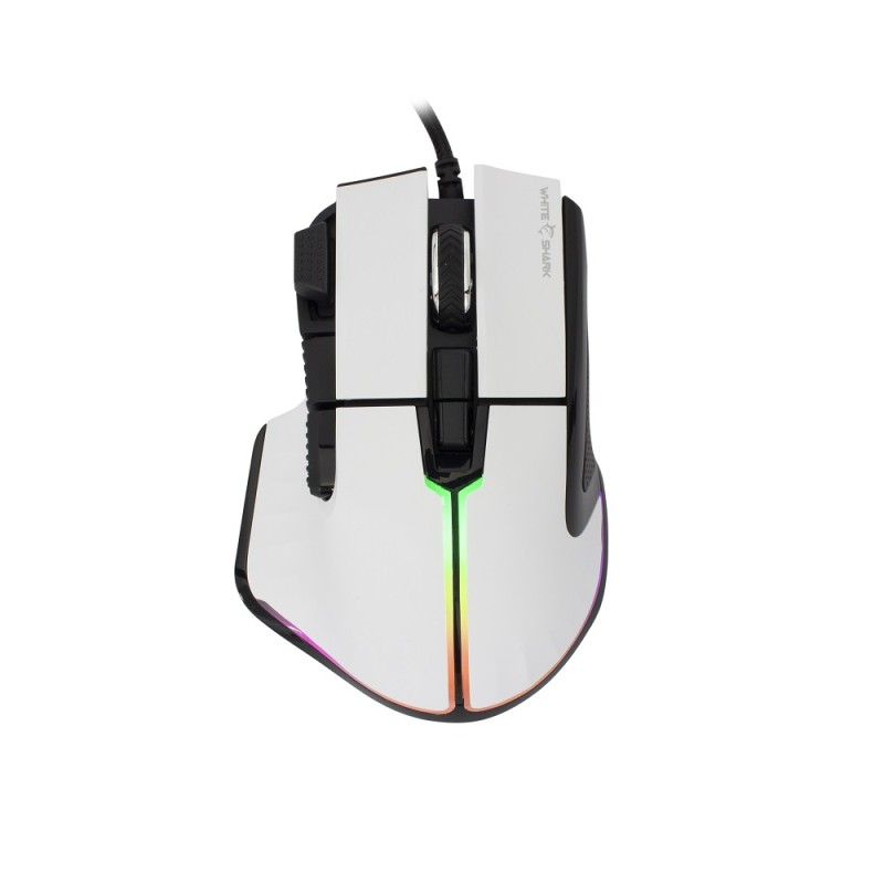 Miš WHITE SHARK GM-9006 Marrok RGB 12000DPI - bijeli 30609