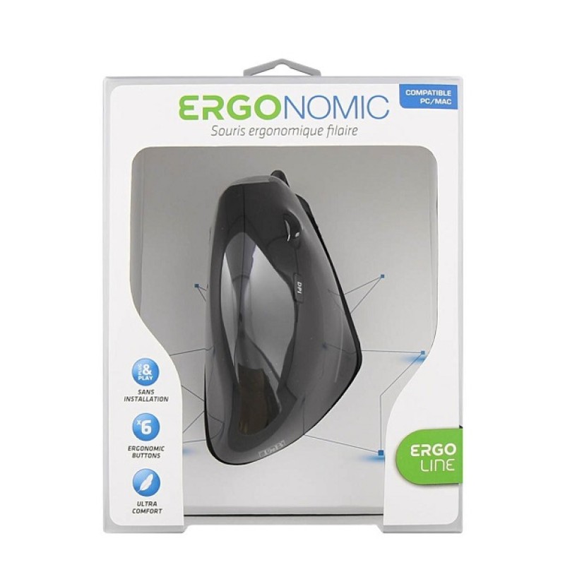 Miš T'nB Ergonomic Vertical Mouse wired design USB - black 17266