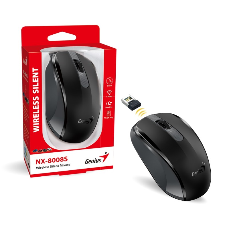Miš GENIUS NX-8008S Wireless Silent - crni 30796