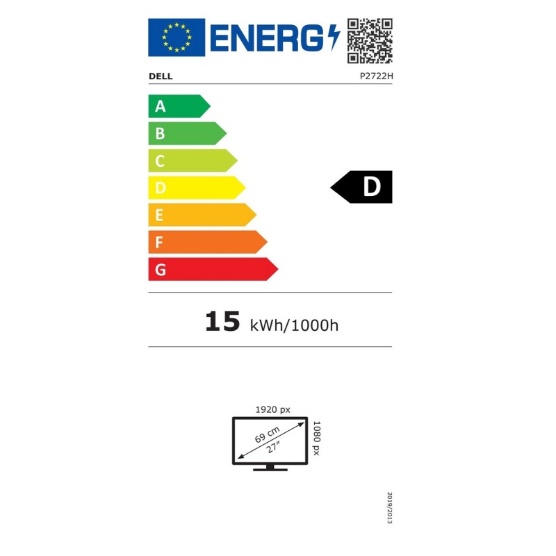 Monitor LCD 27" DELL P2722H - FullHD IPS LED - VGA DP HDMI - Pivot 23817