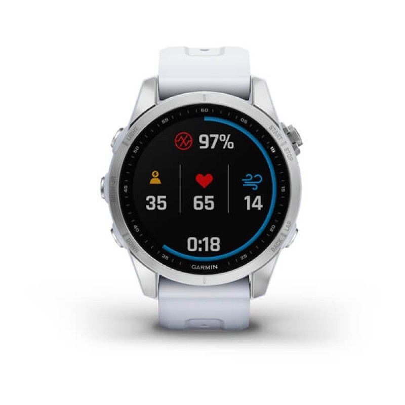 Smart watch GARMIN Fenix 7S Srebrni s remenom boje bijelog kamena - 010-02539-03 25020