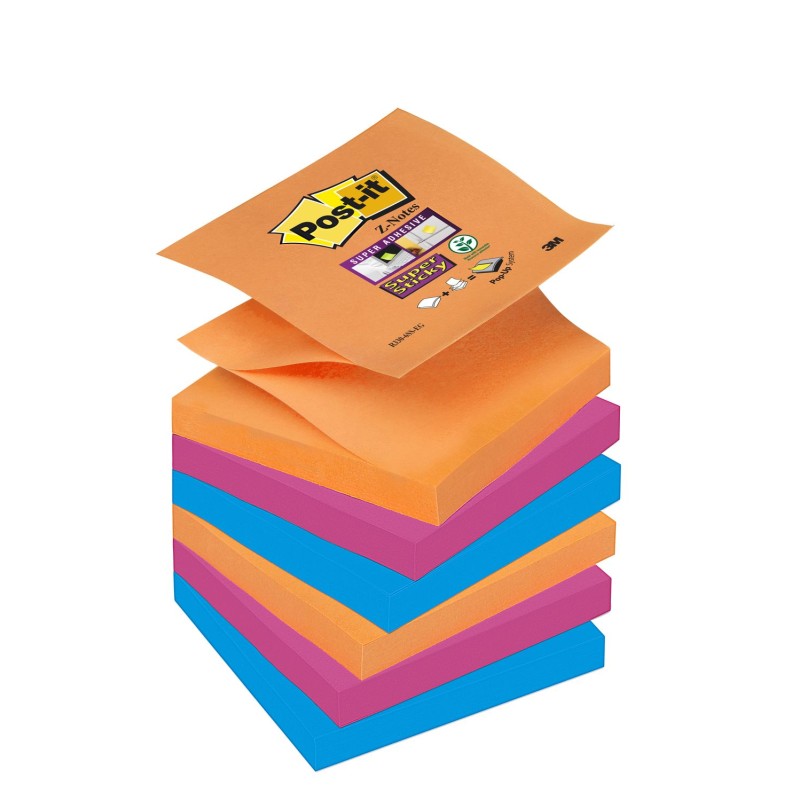 Blok samoljepljivi 76x76mm 6x90 "Z" listića Post-it 3M R330-6SS Super Sticky Ba. 17530