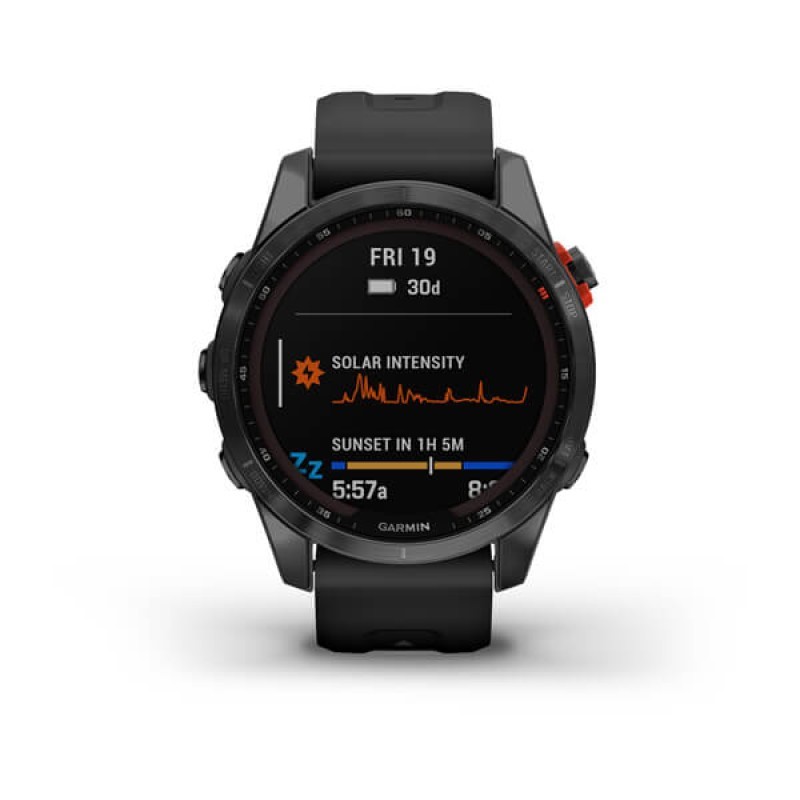 Smart watch GARMIN Fenix 7S SOLAR Tamnosivi s crnim remenom - 010-02539-13 25033