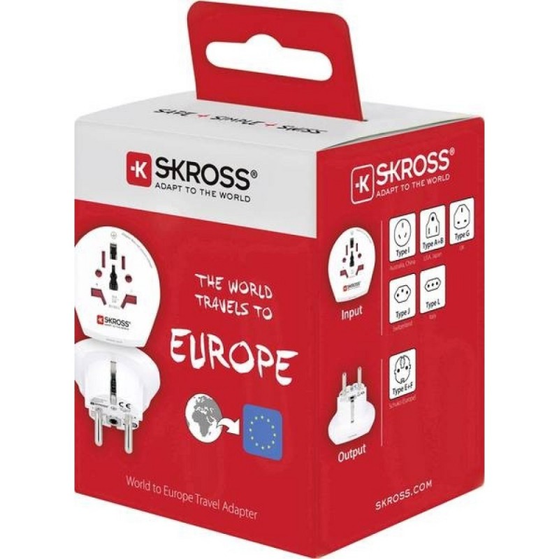 Adapter naponski Euro utikač univerzalni putni World to Europe - SKROSS 27309