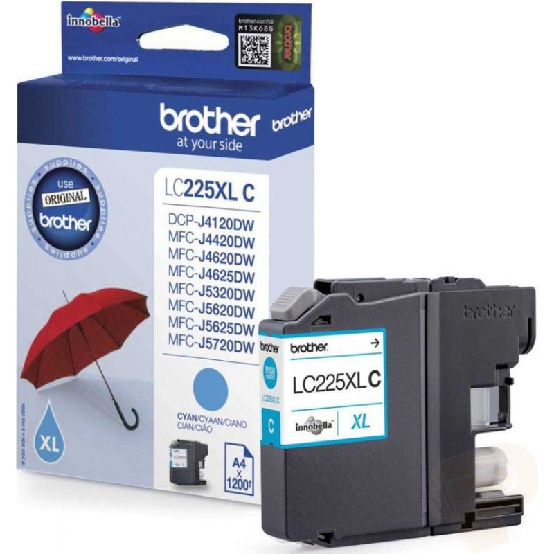 Tinta BROTHER LC-225XL Cyan original 20136