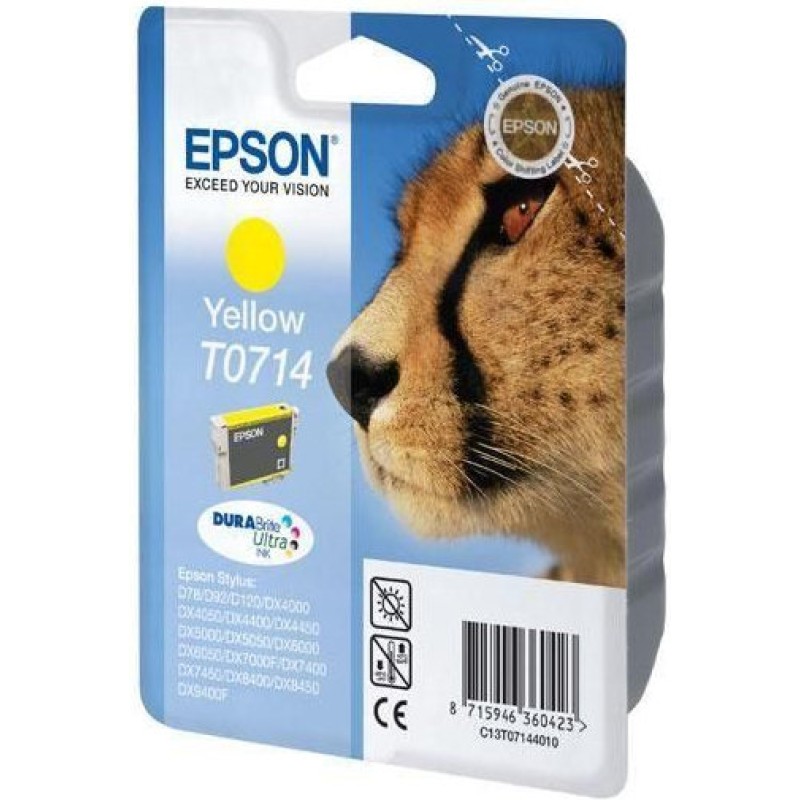 Tinta EPSON T0714 Yellow 5.5ml original 19075