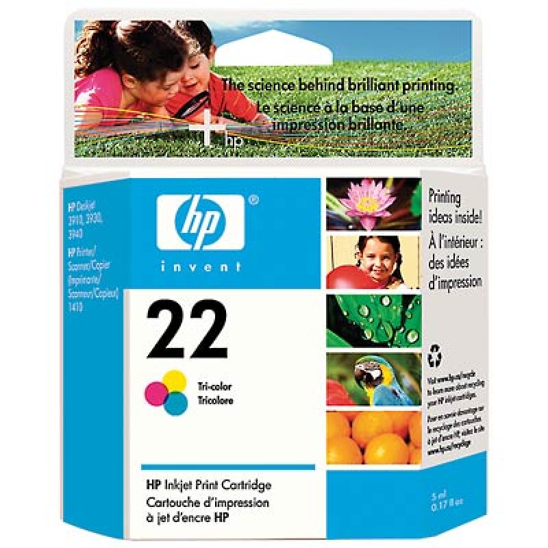 Tinta HP C9352AE Tri-color No.22 original 15781