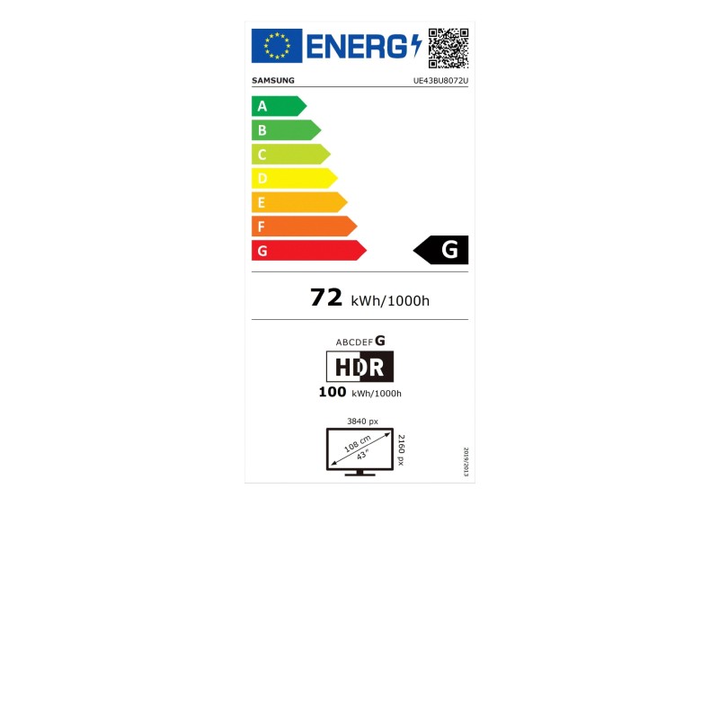 TV SAMSUNG UE43BU8072UXXH, LED, 43", 109cm, UHD 4K, SMART 27548