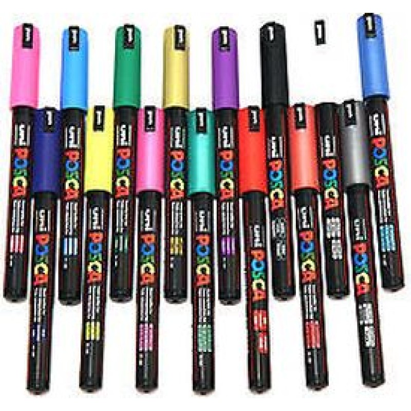 Marker permanentni Uni Posca PC-3M 0,9-1,3mm bijeli 17163