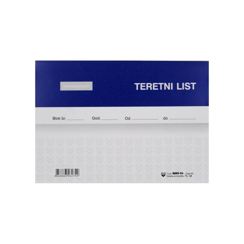 TI.VI-56a/ncr Teretni list A5, 4x25 listova 20563