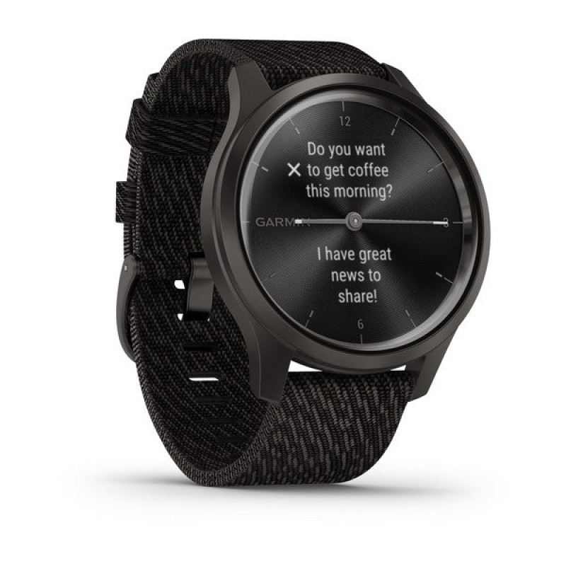 Smart watch GARMIN Vivomove Style Slate Black Pepper nylon - 010-02240-23 24136